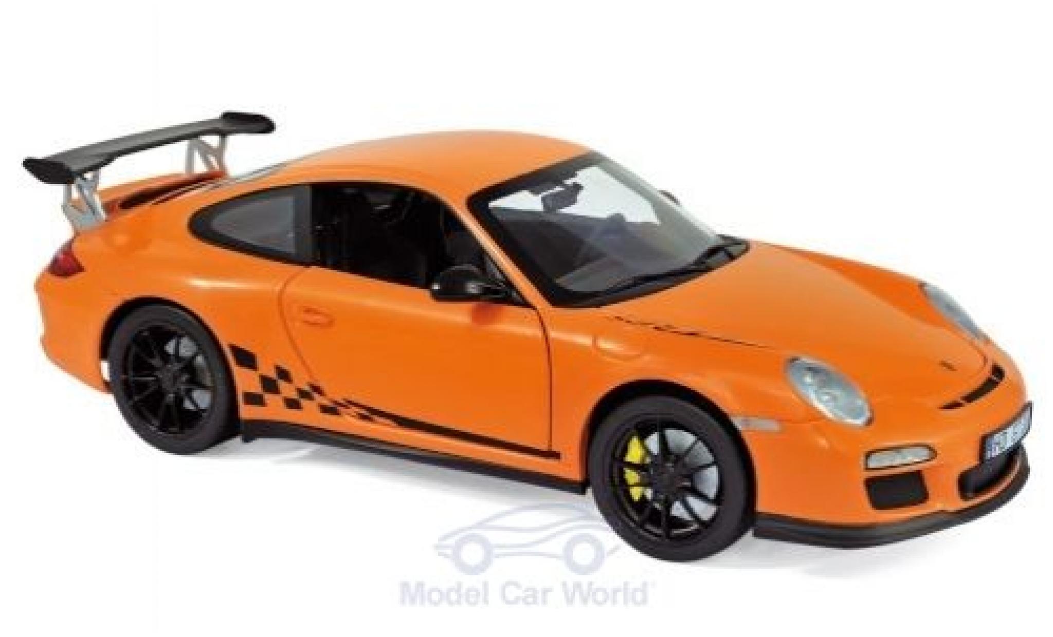 Porsche 997 GT3 RS 1/18 Norev 911 ( II) GT3 RS orange 2009 diecast model cars
