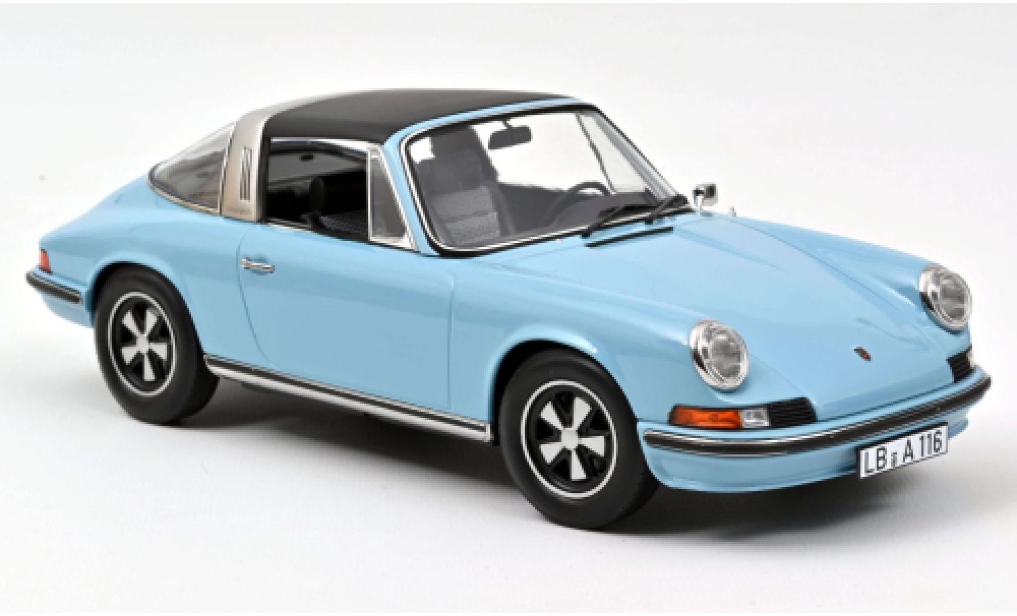 Porsche 911 1/18 Norev S Targa blue 1973 diecast model cars