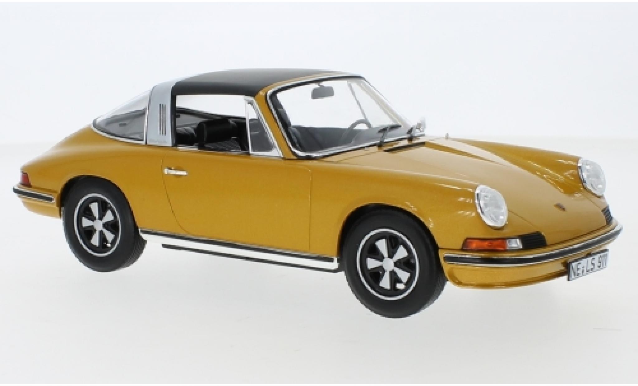 Porsche 911 1/18 Norev S Targa metallic gold 1973 Targadach d&eacute;tachable diecast model cars
