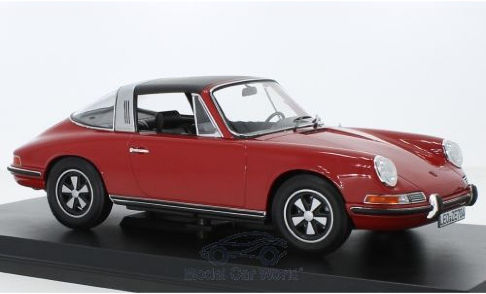 Porsche 911 1/18 Norev T Targa red 1971 diecast model cars