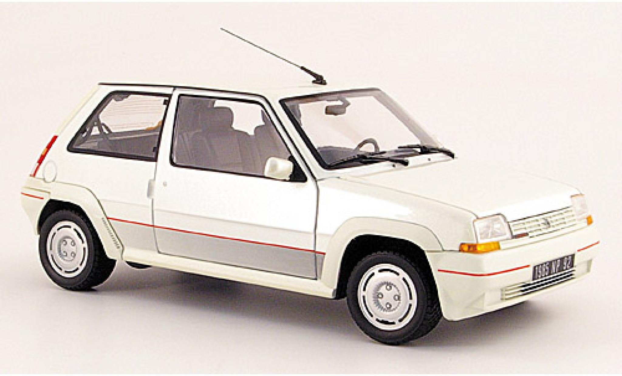 Renault 5 GT Turbo 1/18 Norev Supercinq GT Turbo Ph. I metallise white 1986 1:18 diecast model cars