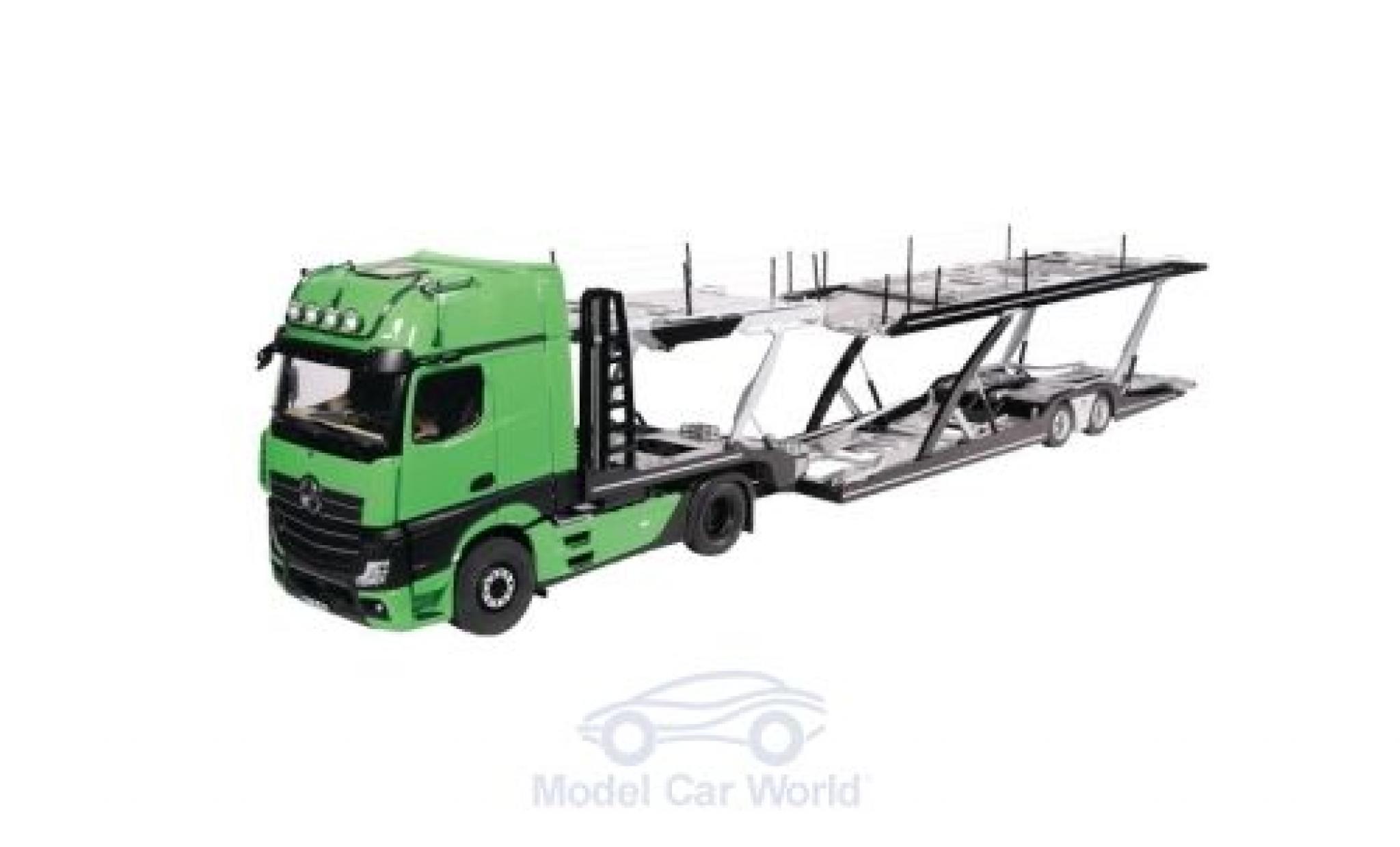 Mercedes Actros 1/18 NZG GigaSpace 4X2 FH25 green/grey 2018 Autotransporter diecast model cars