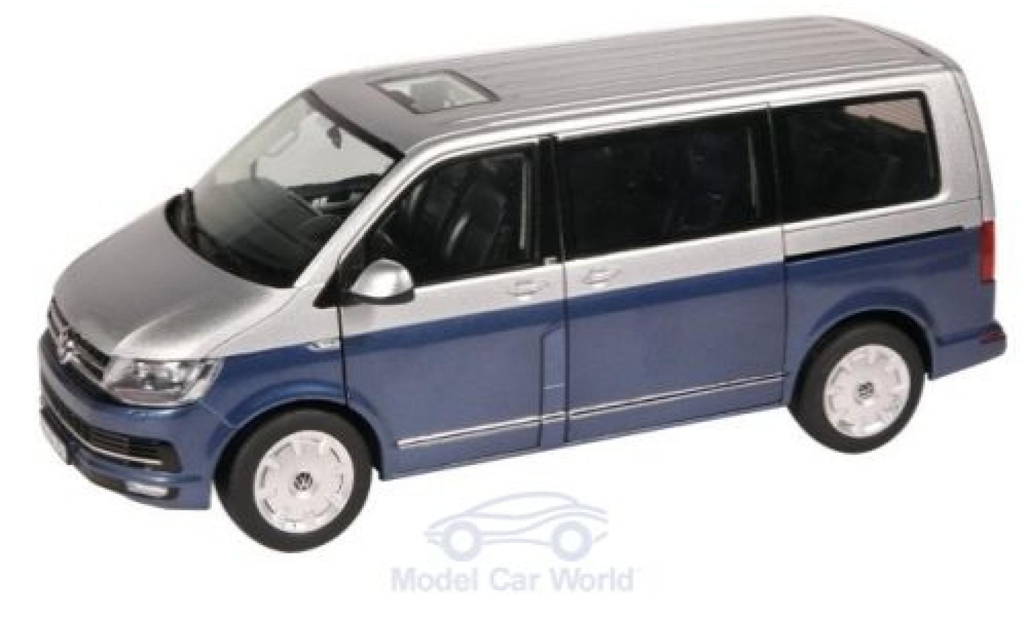 Volkswagen T6 1/18 NZG Multivan metallic blue/grey 2015 Generation Six diecast model cars