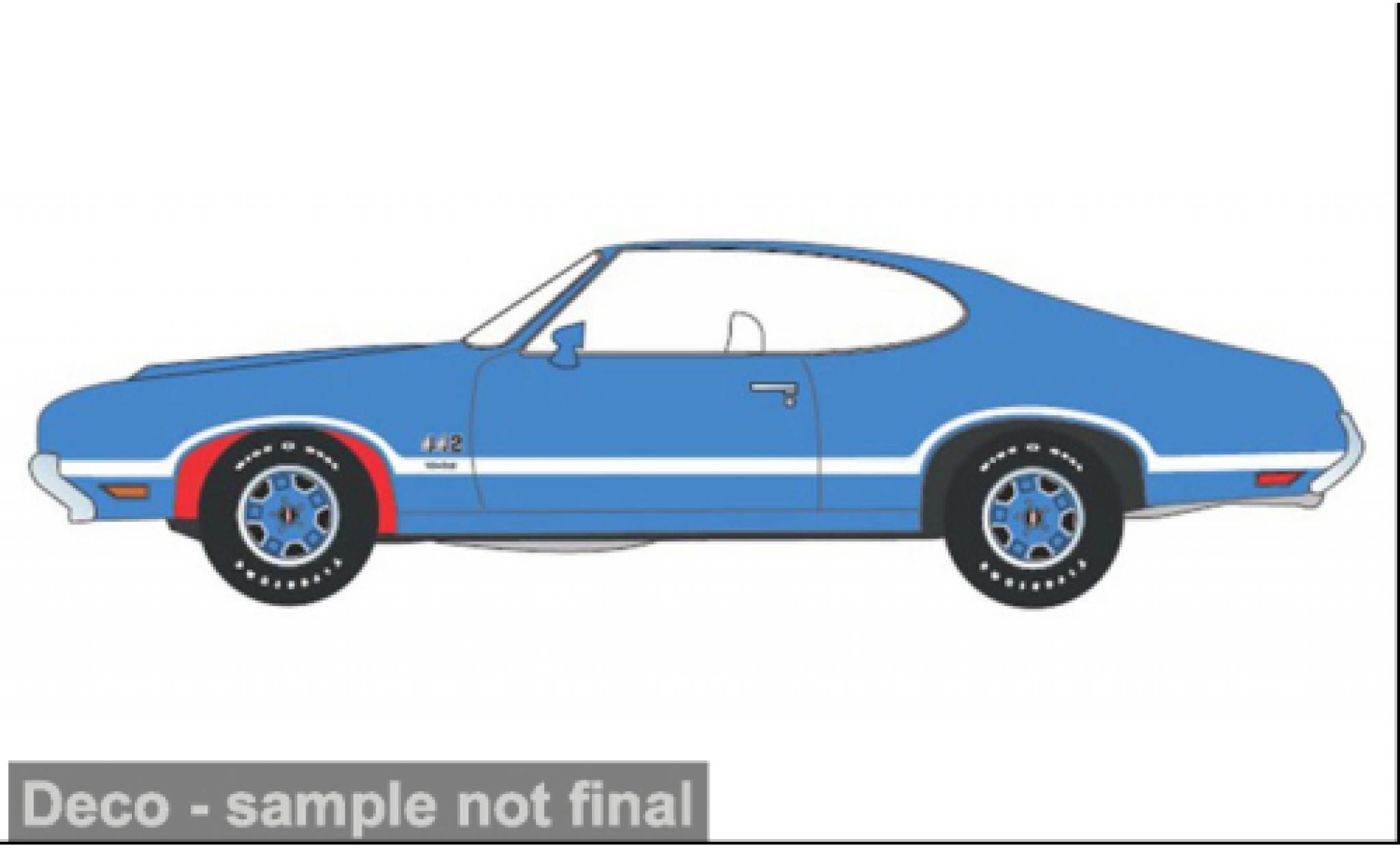 Oldsmobile 442 1/18 ACME W30 blue 1971 1:18 diecast model cars