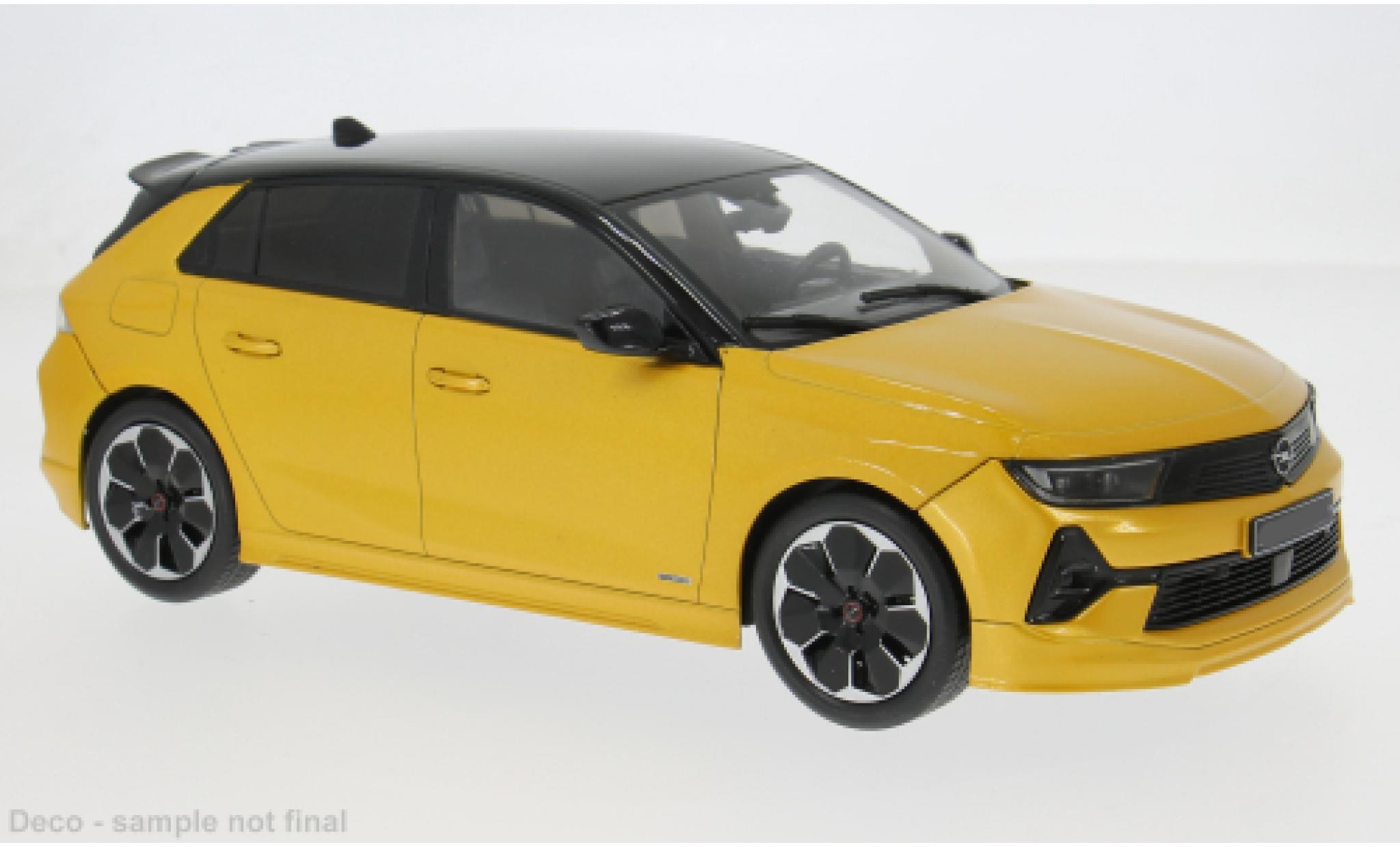 Opel Astra 1/18 MCG L yellow 2023 1:18 diecast model cars