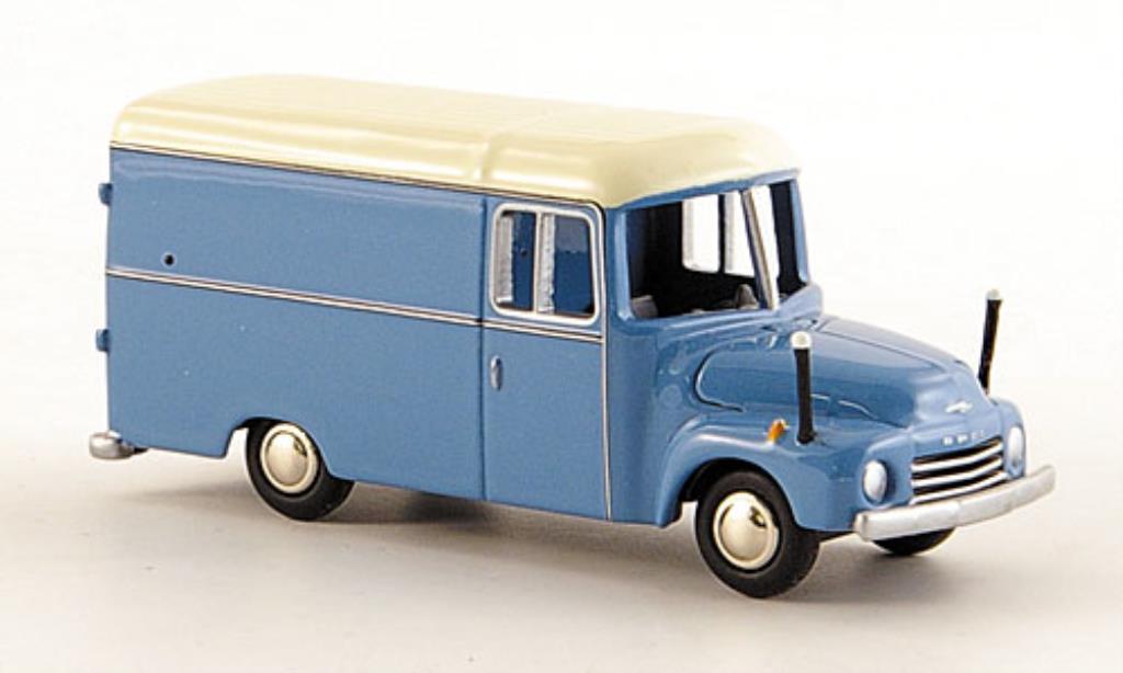 Opel Blitz 1/87 Bub 1.75t Kasten blue/white diecast model cars