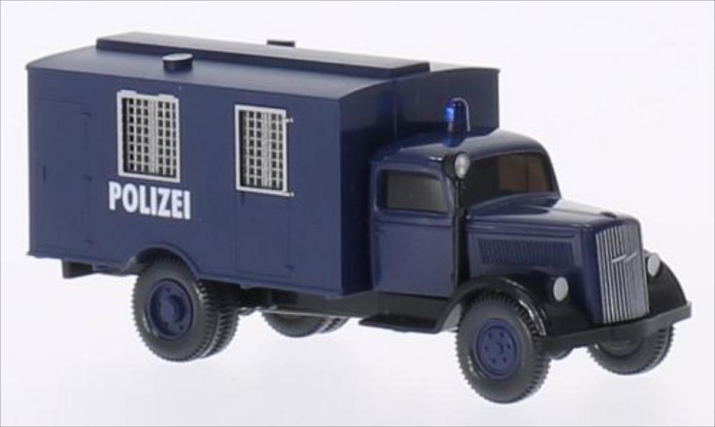 Opel Blitz 1/87 Wiking Koffer blue diecast model cars
