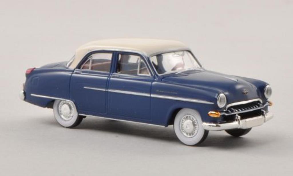 Opel Kapitan 1/87 Brekina blue/beige 1954 diecast model cars