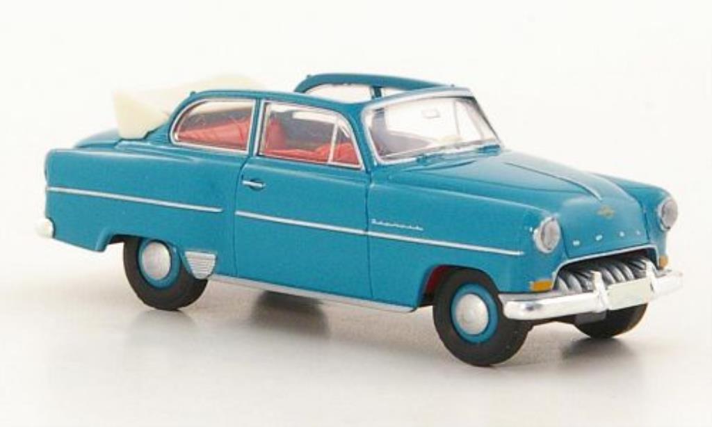 Opel Olympia 1/87 Brekina Rekord Convertible-Limousine turkis diecast model cars