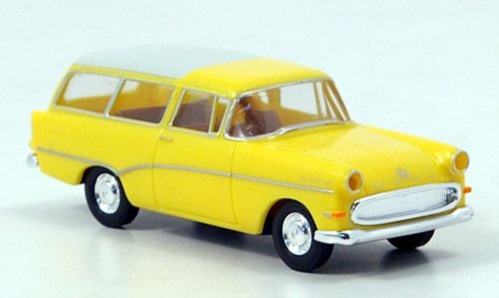 Opel Rekord 1/87 Brekina P 1 Caravan yellow/white 1957 diecast model cars