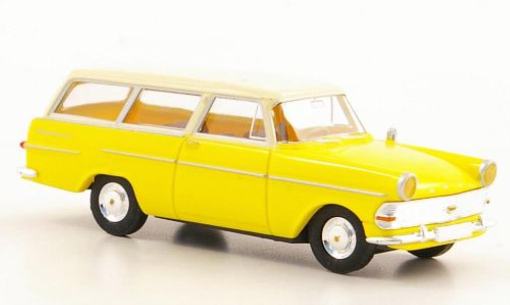 Opel Rekord 1/87 Brekina PII Caravan yellow/beige diecast model cars