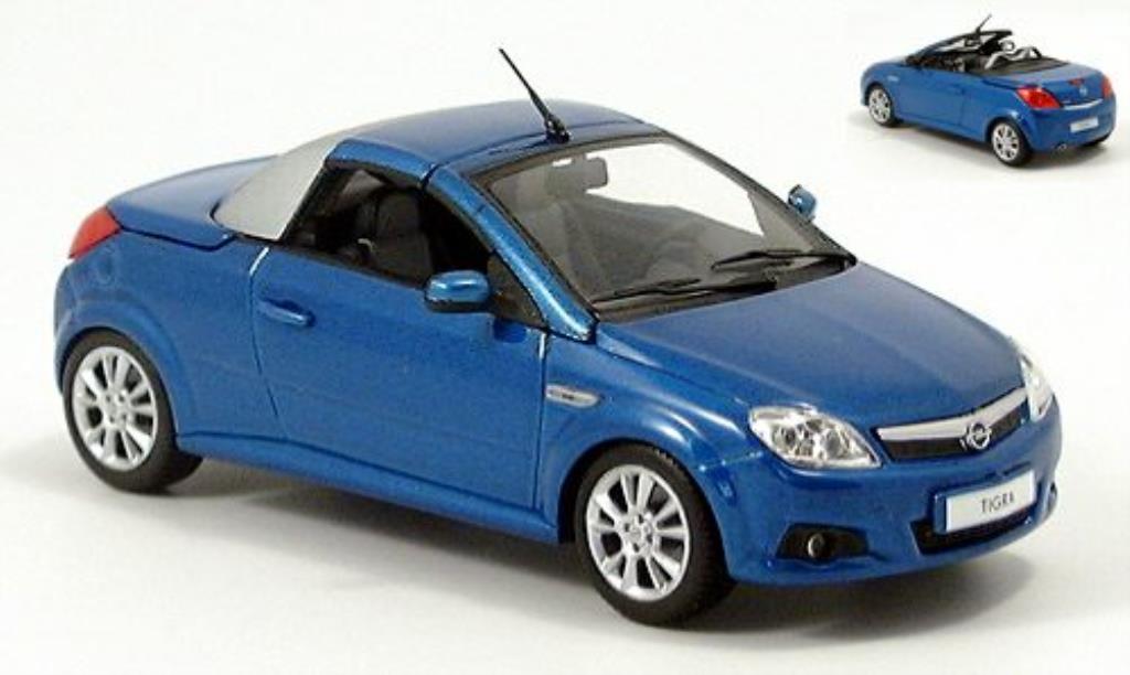 Opel Tigra 1/43 Minichamps Twin Top blue/grey 2004 diecast model cars