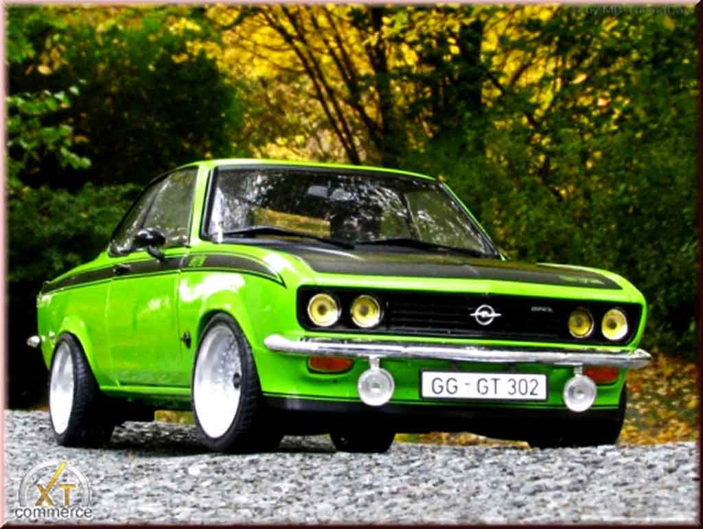 Opel Manta A gt/e green 1975 jantes bbs bords larges 1/18 Norev