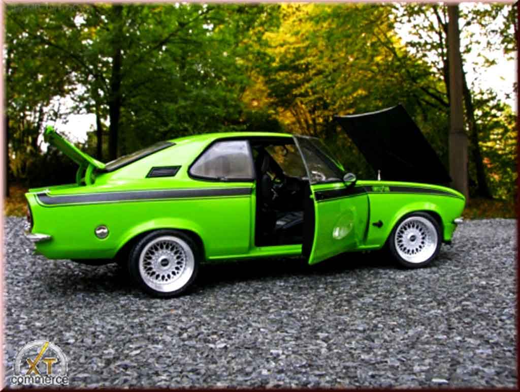 Opel Manta A gt/e green 1975 jantes bbs bords larges 1/18 Norev