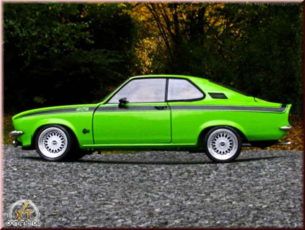 Opel Manta A gt/e green 1975 jantes bbs bords larges 1/18 Norev