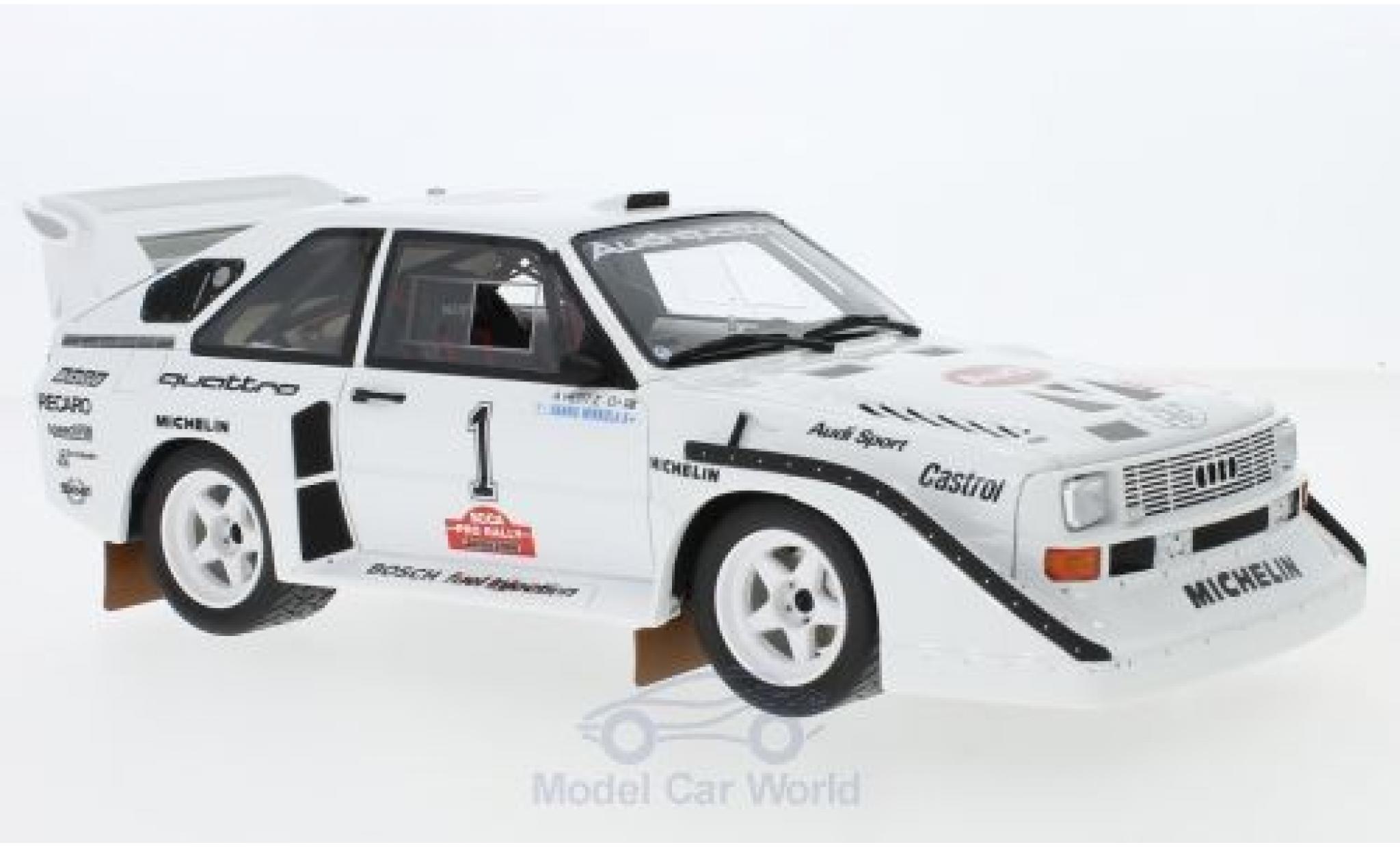Audi Sport Quattro 1/18 Ottomobile Sport quattro S1 E2 No.1 Olympus Rally 1985 H.Mikkola/A.Hertz diecast model cars
