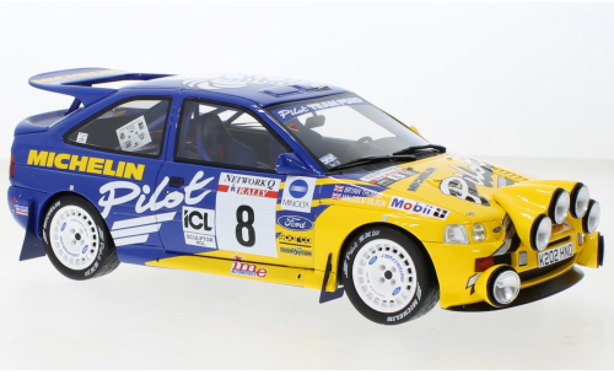 Ford Escort 1/18 Ottomobile RS Cosworth No.8 Michelin Rally WM RAC Rally 1993 diecast model cars