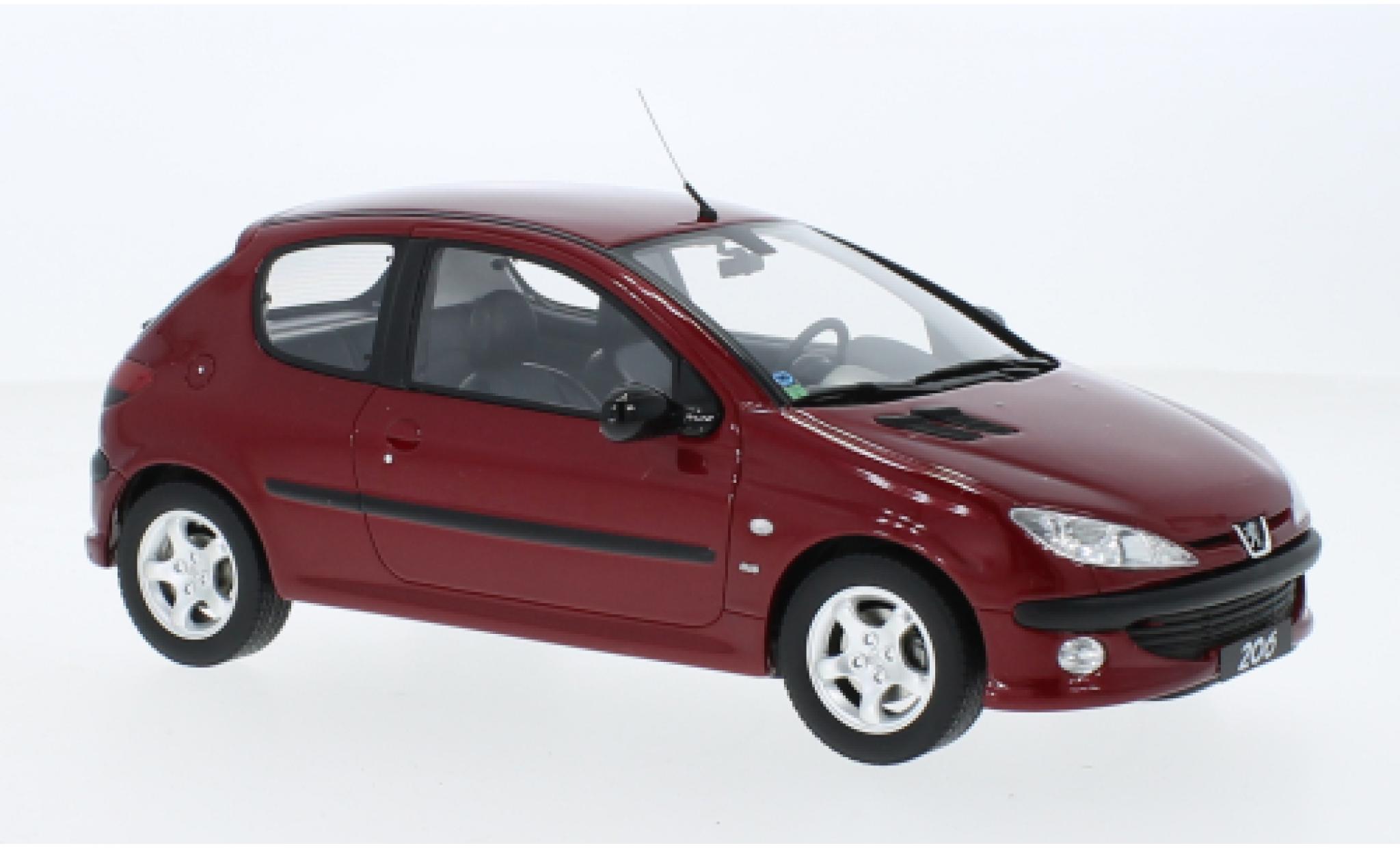 Peugeot 206 1/18 Ottomobile S16 red 1999 diecast model cars