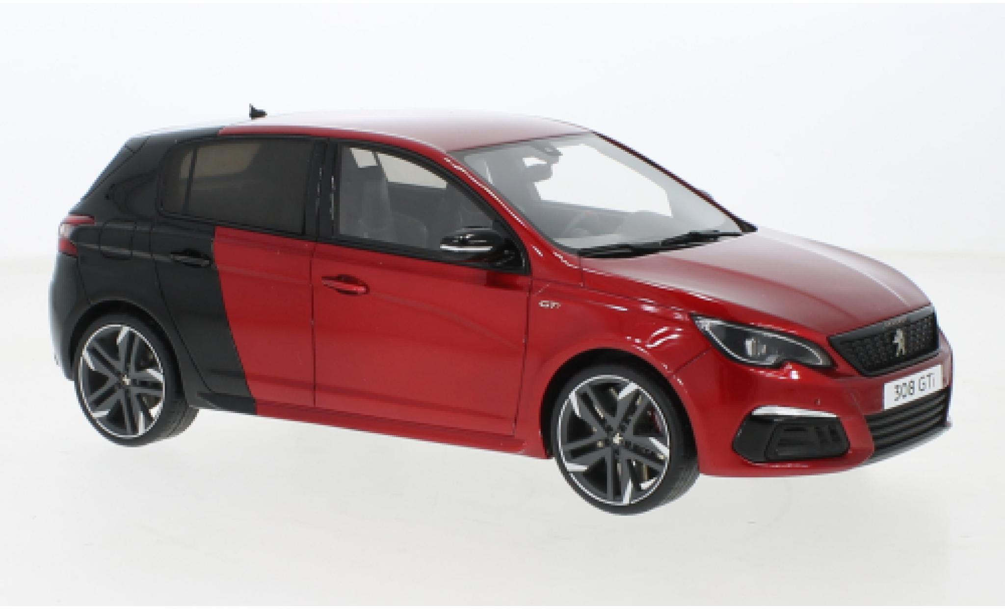 Peugeot 308 1/18 Ottomobile GTI metallise red/metallise black 2018 diecast model cars