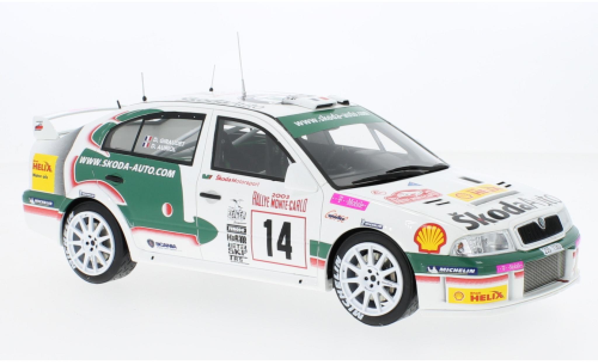 Skoda Octavia 1/18 Ottomobile WRC No.14 Motorsport Rally WM Rally Monte Carlo 2003 diecast model cars