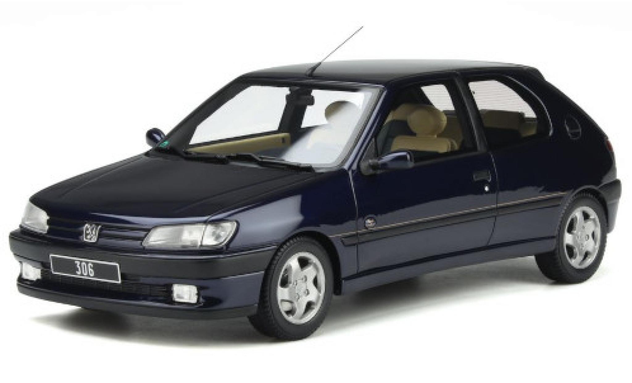 Peugeot 306 1/18 Ottomobile Eden Park metallic blue 1995 diecast model cars
