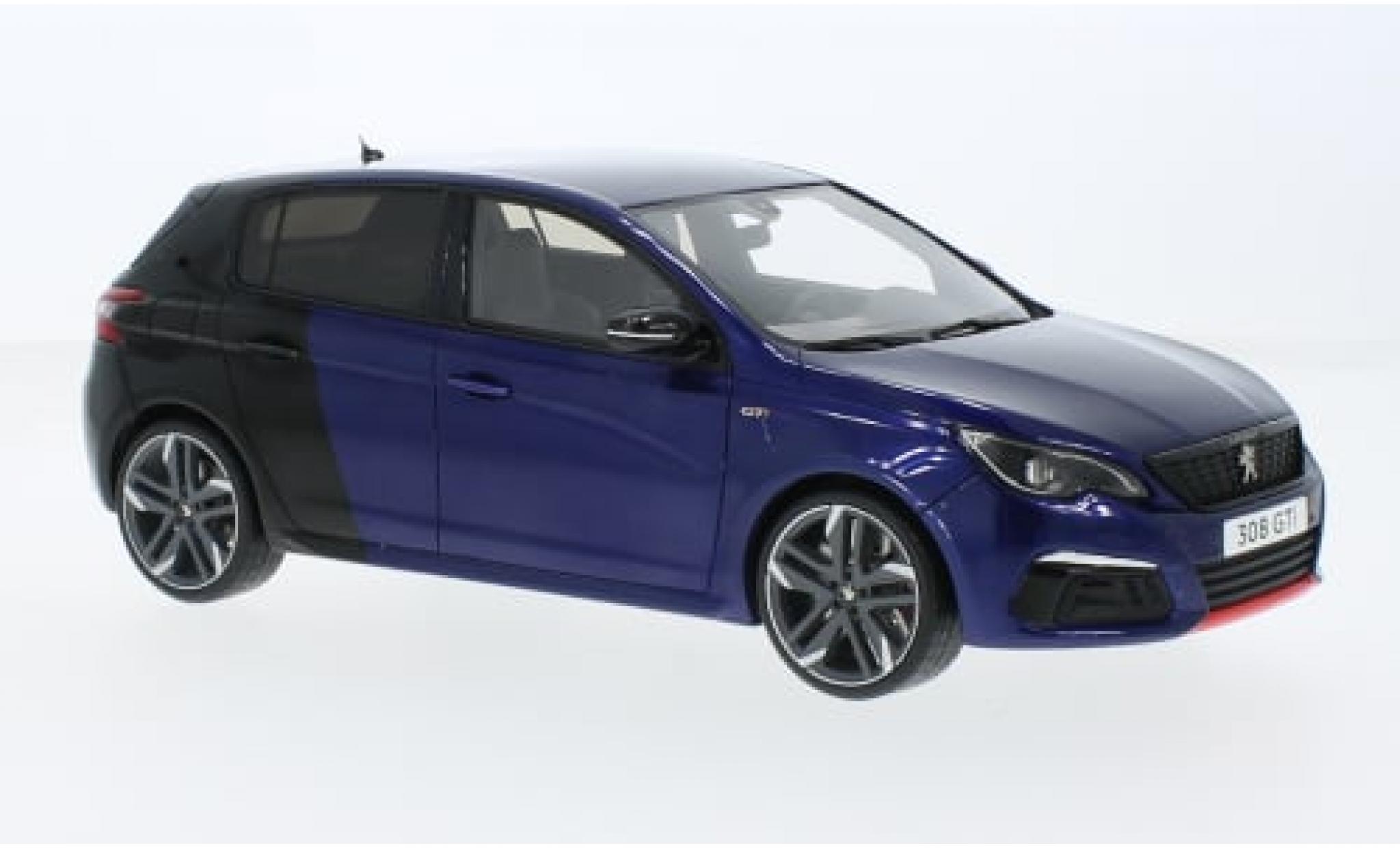 Peugeot 308 1/18 Ottomobile GTI metallise blue/black 2018 1:18 diecast model cars