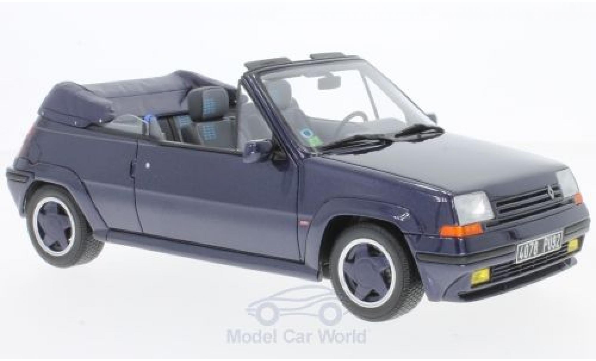 Renault 5 1/18 Ottomobile GT Turbo Convertible by EBS metallic blue 1990 diecast model cars