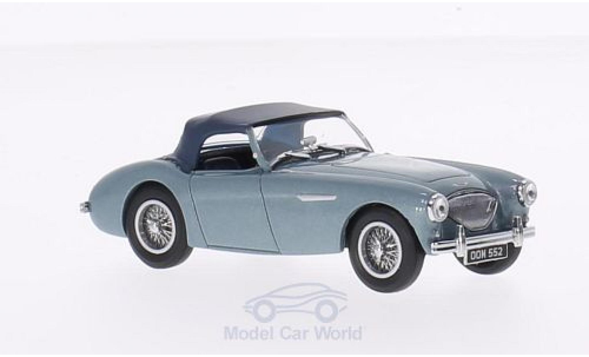 Austin Healey 100 1/43 Oxford BN1 metallic blue/blue RHD diecast model cars