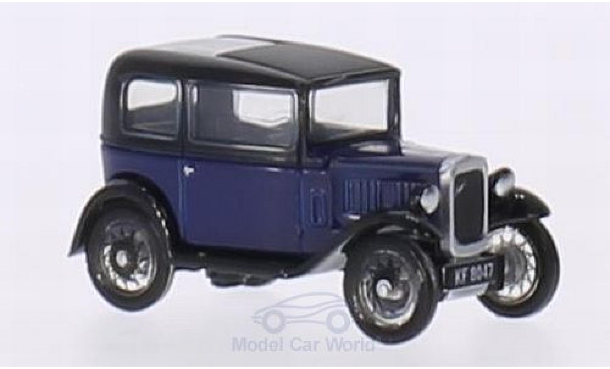 Austin Seven 1/76 Oxford RN Saloon blue/black RHD diecast model cars