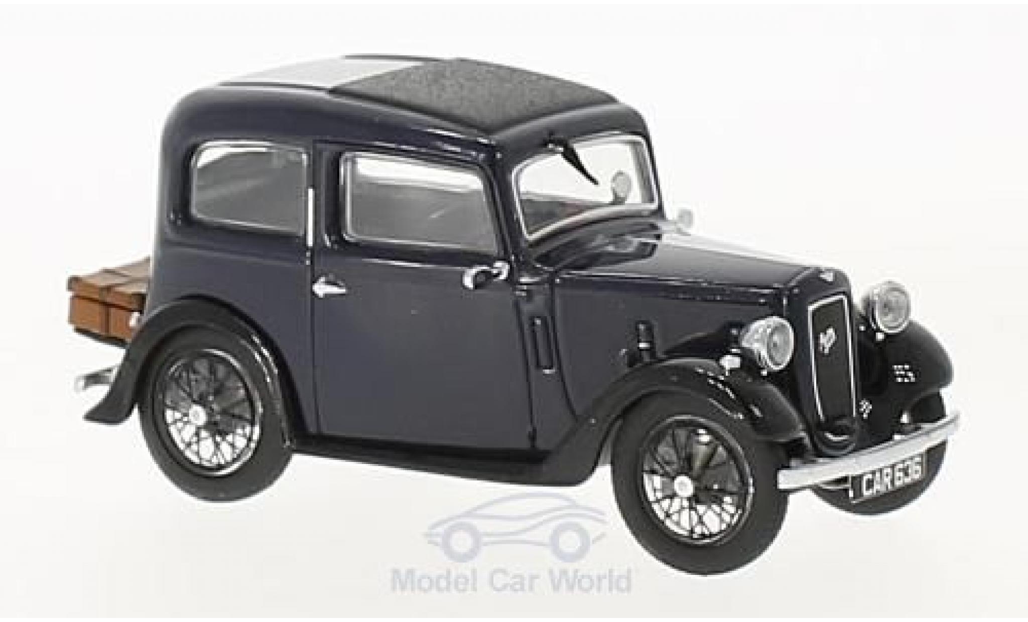 Austin Seven 1/43 Oxford Ruby Saloon blue RHD diecast model cars
