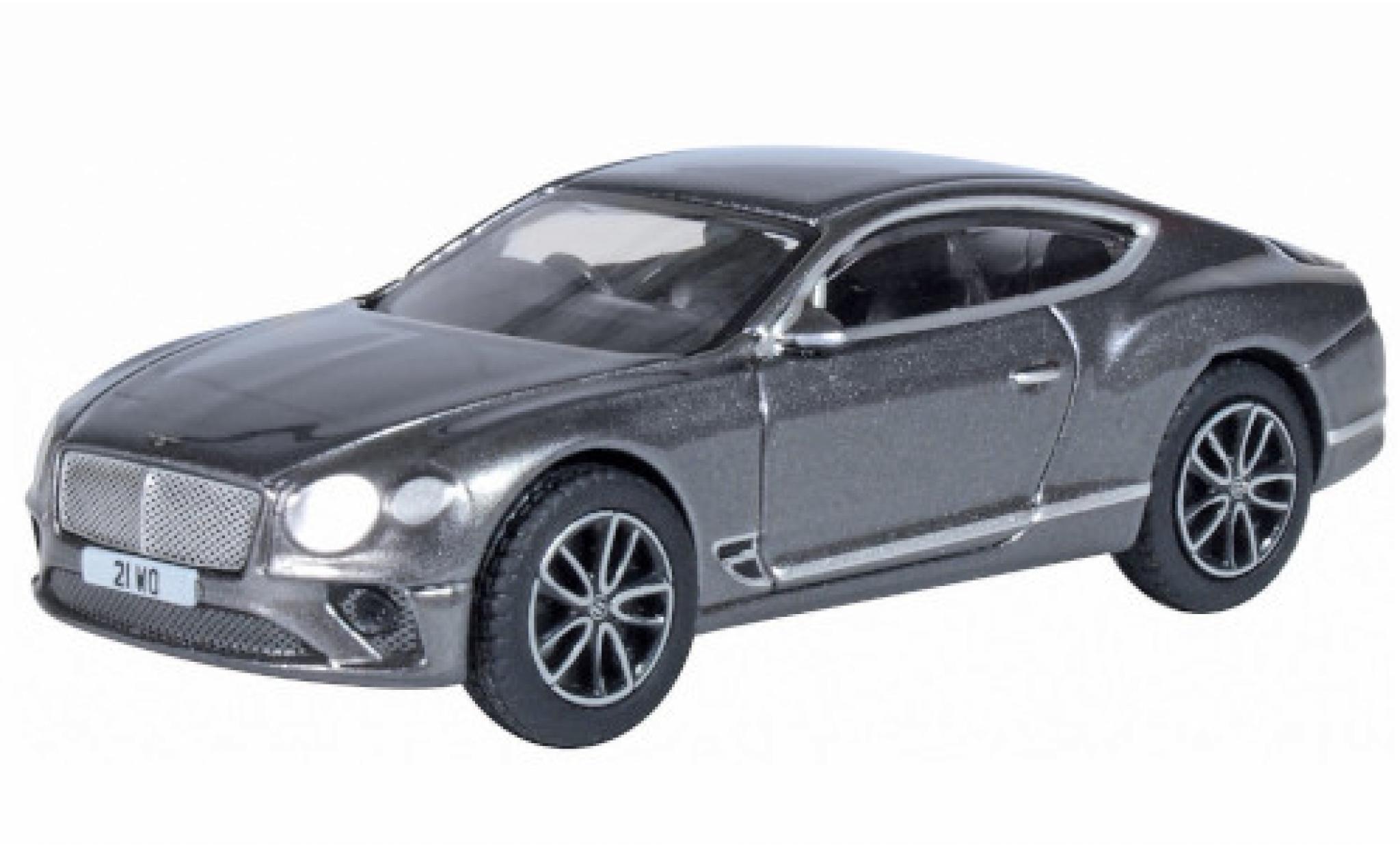Bentley Continental 1/76 Oxford GT metallic grey RHD diecast model cars