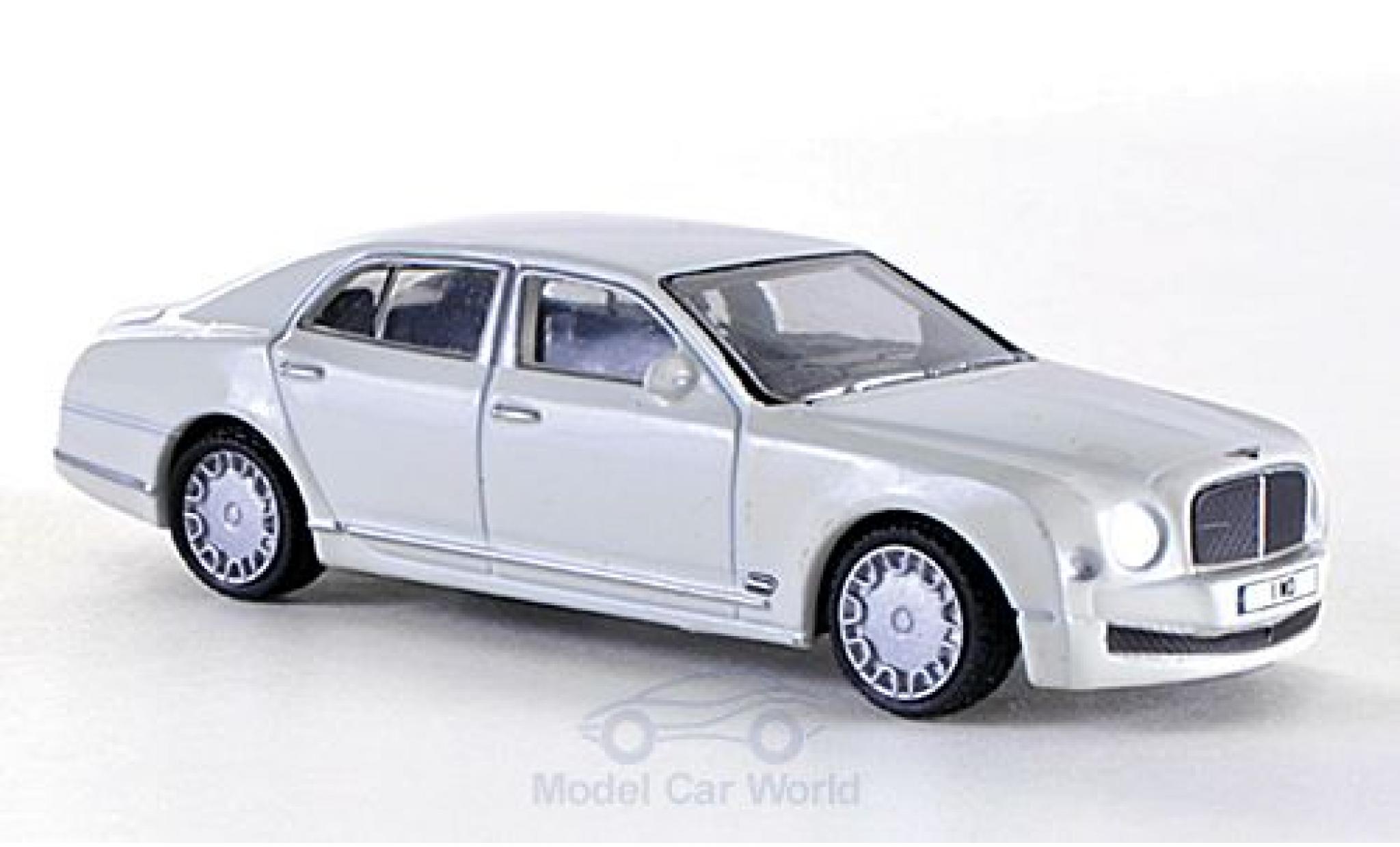 Bentley Mulsanne 1/76 Oxford white RHD diecast model cars