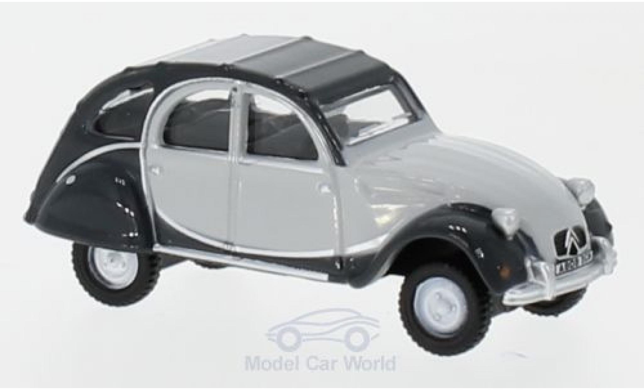 Citroen 2CV 1/76 Oxford Charleston grey/grey diecast model cars