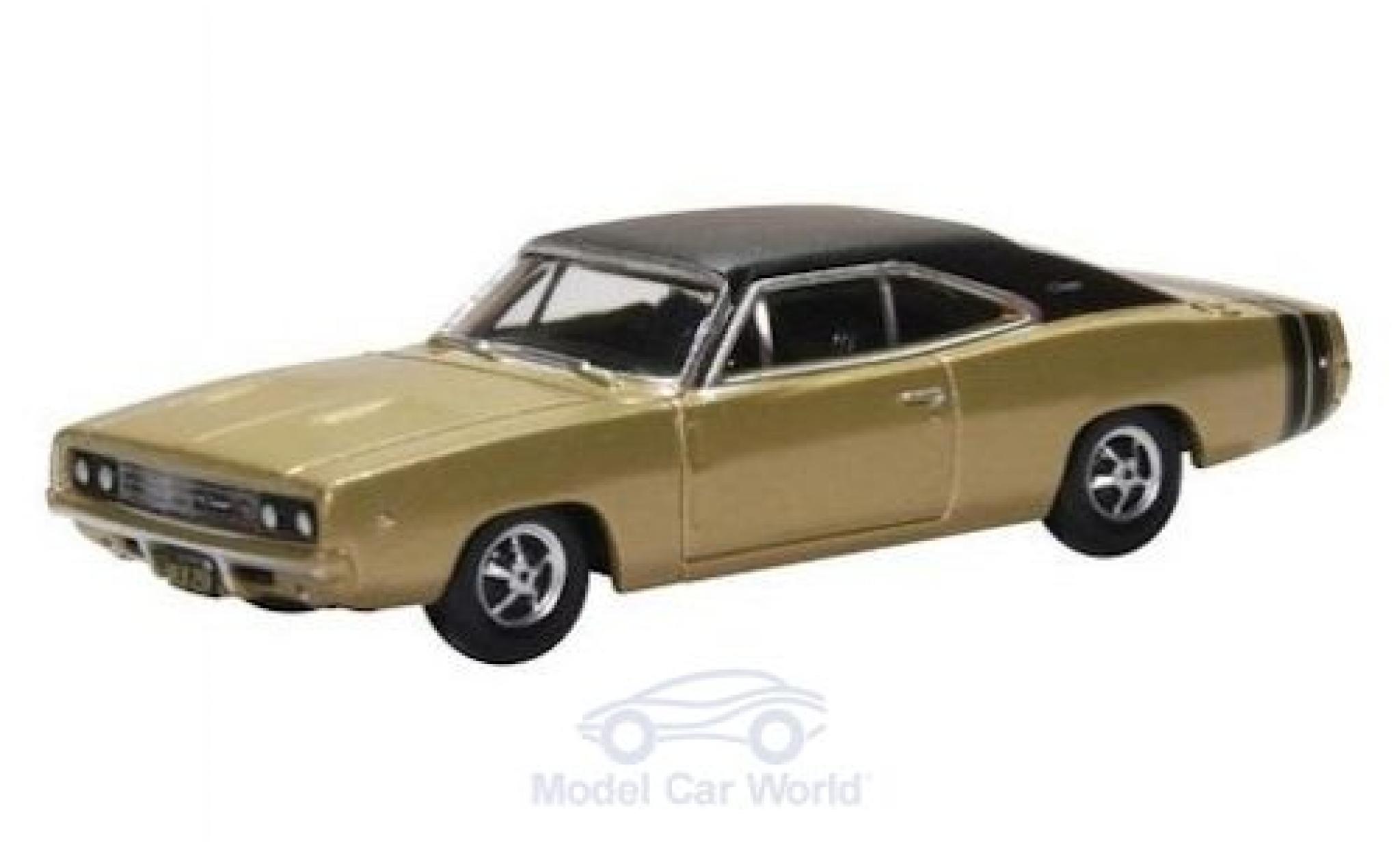 Dodge Charger 1/87 Oxford gold/matt-black 1968 diecast model cars