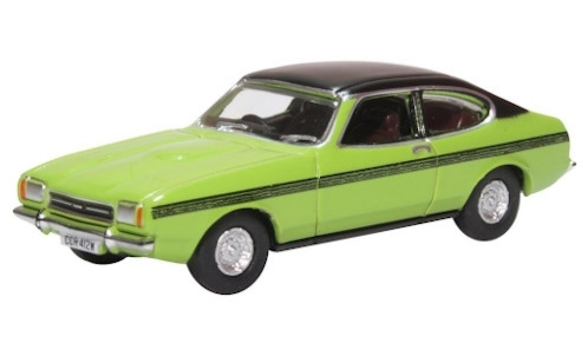 Ford Capri 1/76 Oxford MKII green/matt-black RHD diecast model cars
