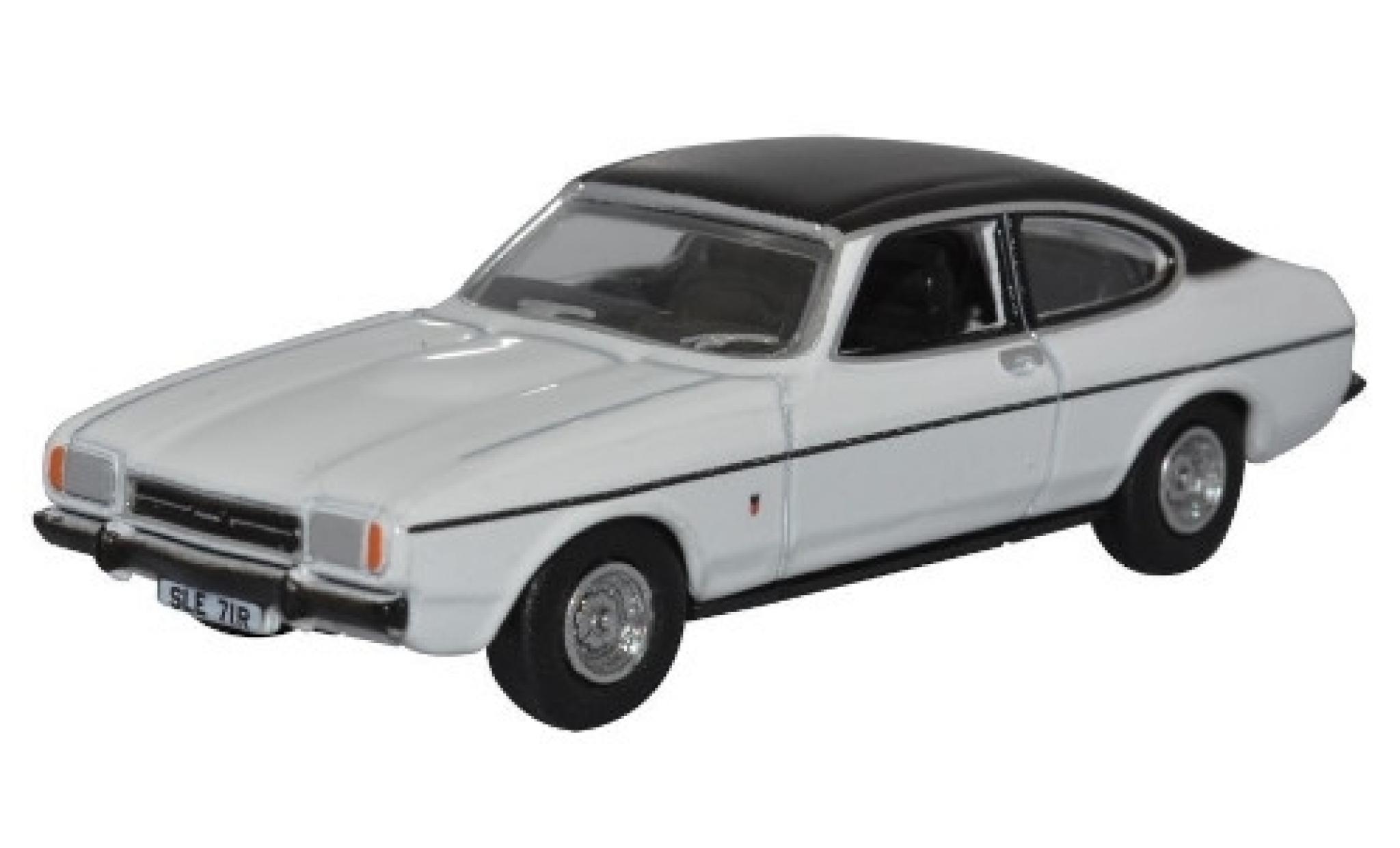Ford Capri 1/76 Oxford MkII white/matt-black RHD 1974 diecast model cars