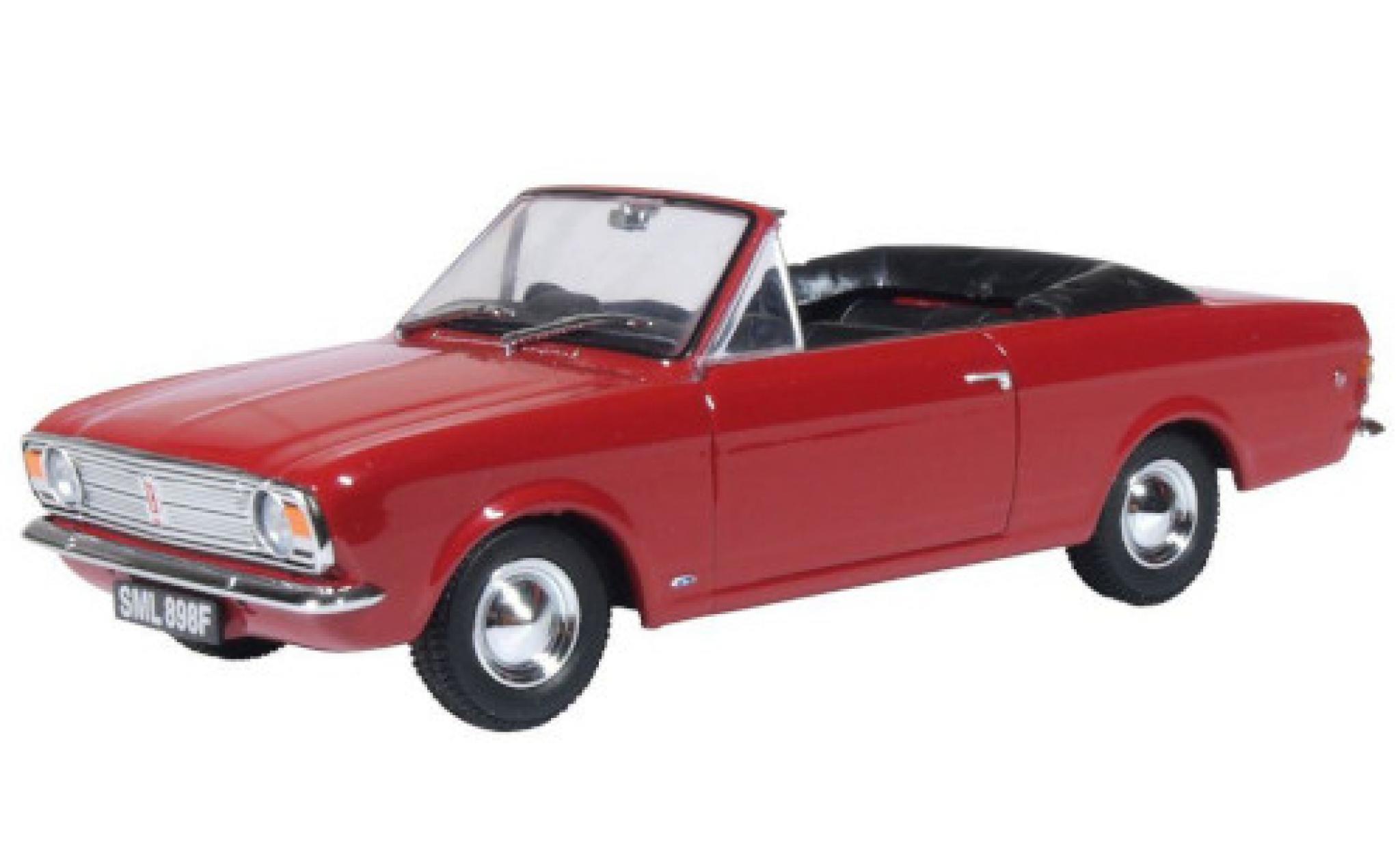 Ford Cortina 1/43 Oxford Crayford Convertible red RHD ge&ouml;ffnetes Verdeck diecast model cars