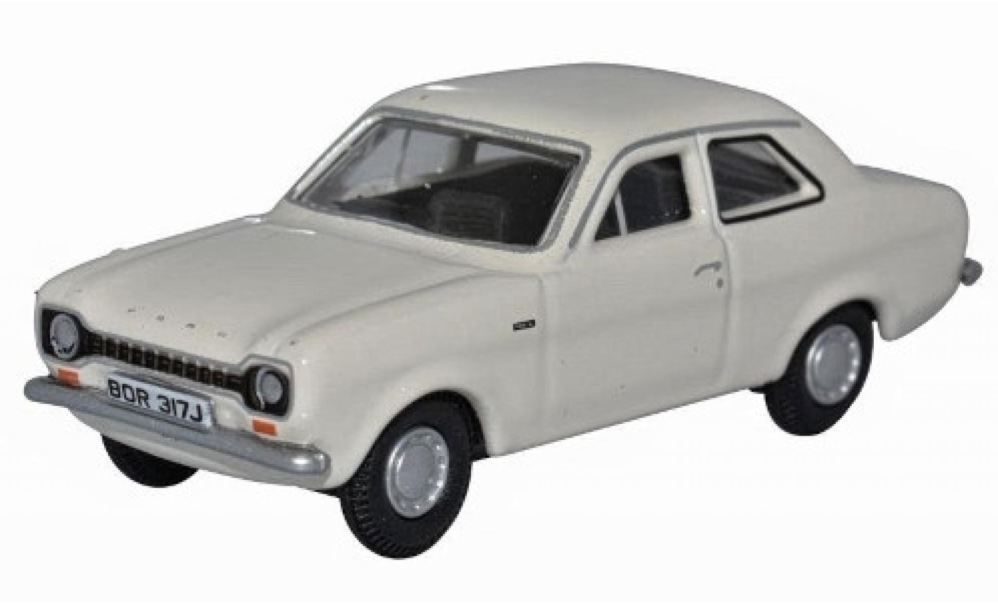 Ford Escort 1/76 Oxford MkI white RHD diecast model cars