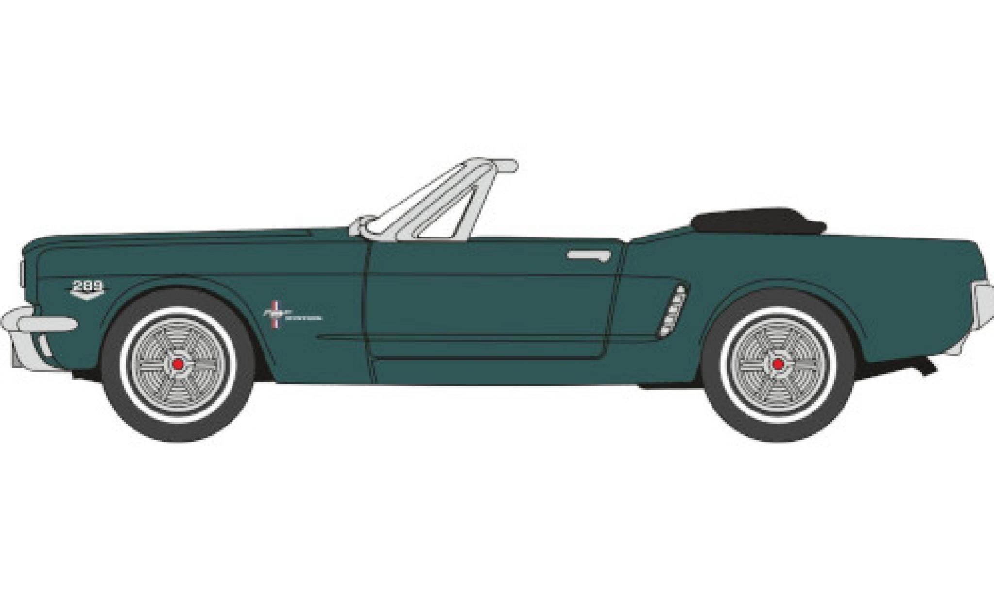 Ford Mustang 1/87 Oxford Convertible green 1965 diecast model cars