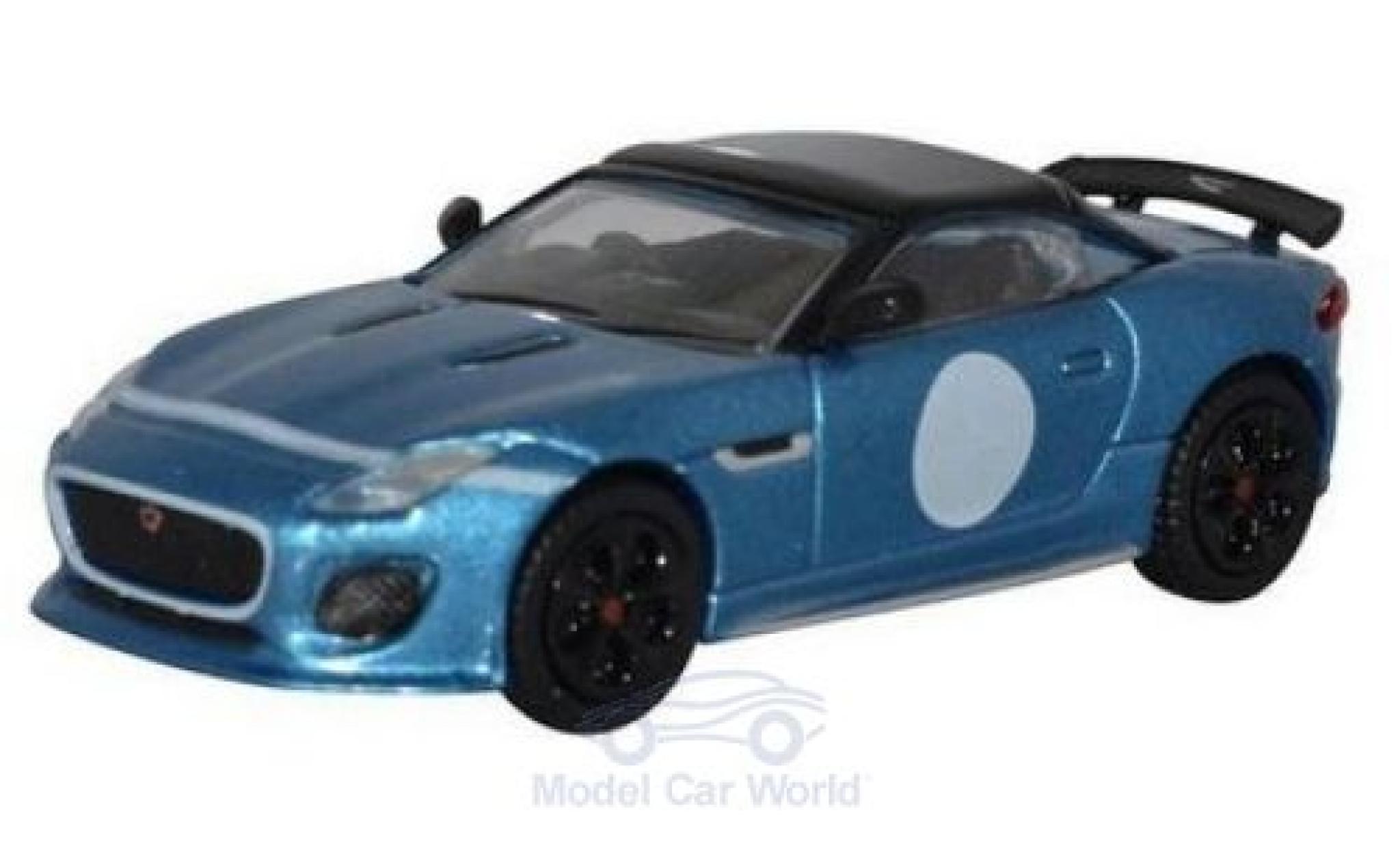 Jaguar F-Type 1/76 Oxford Project 7 metallic blue diecast model cars