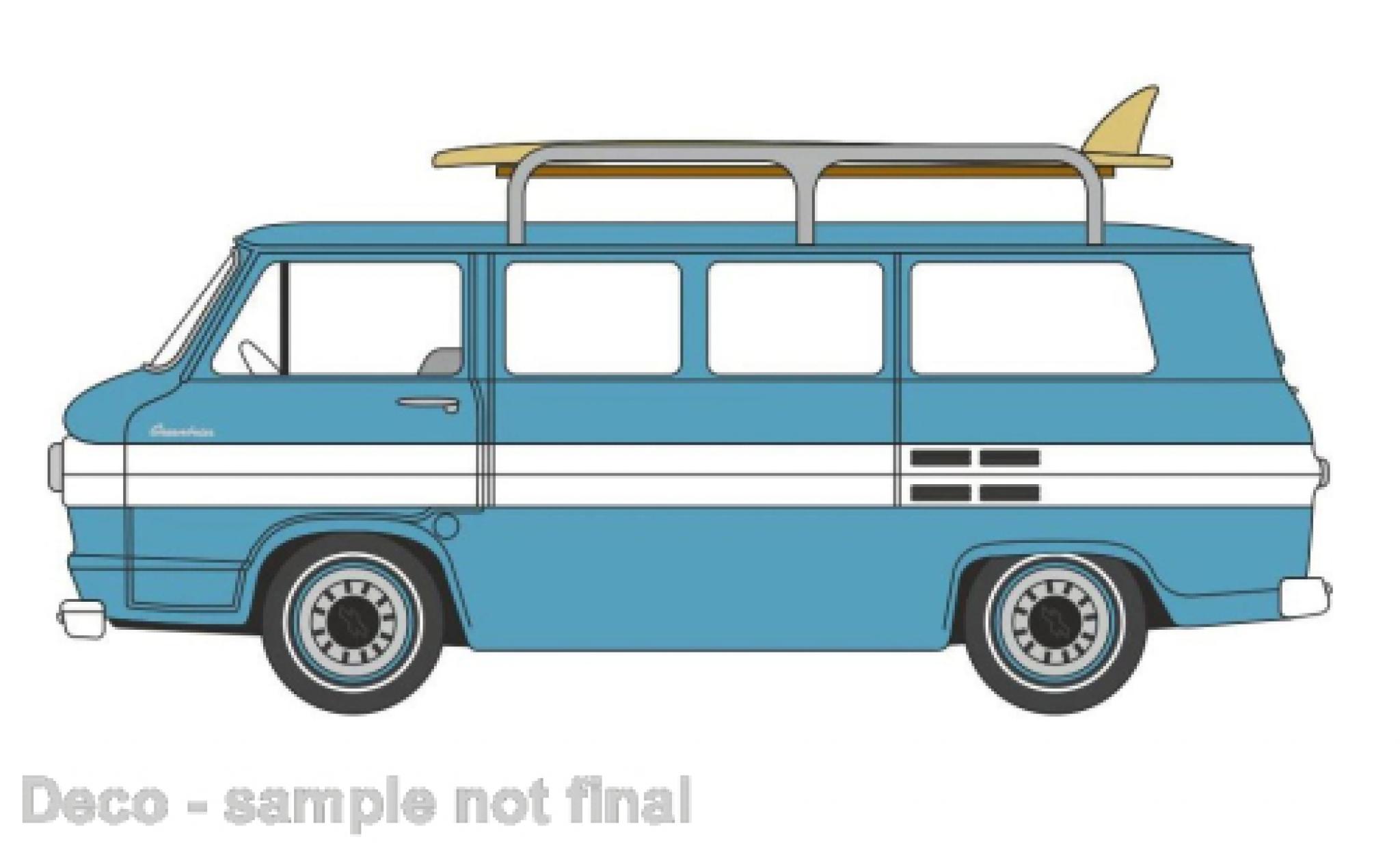 Chevrolet Corvair 1/87 Oxford Greenbrier Passenger Wagon turquoise 1961 diecast model cars