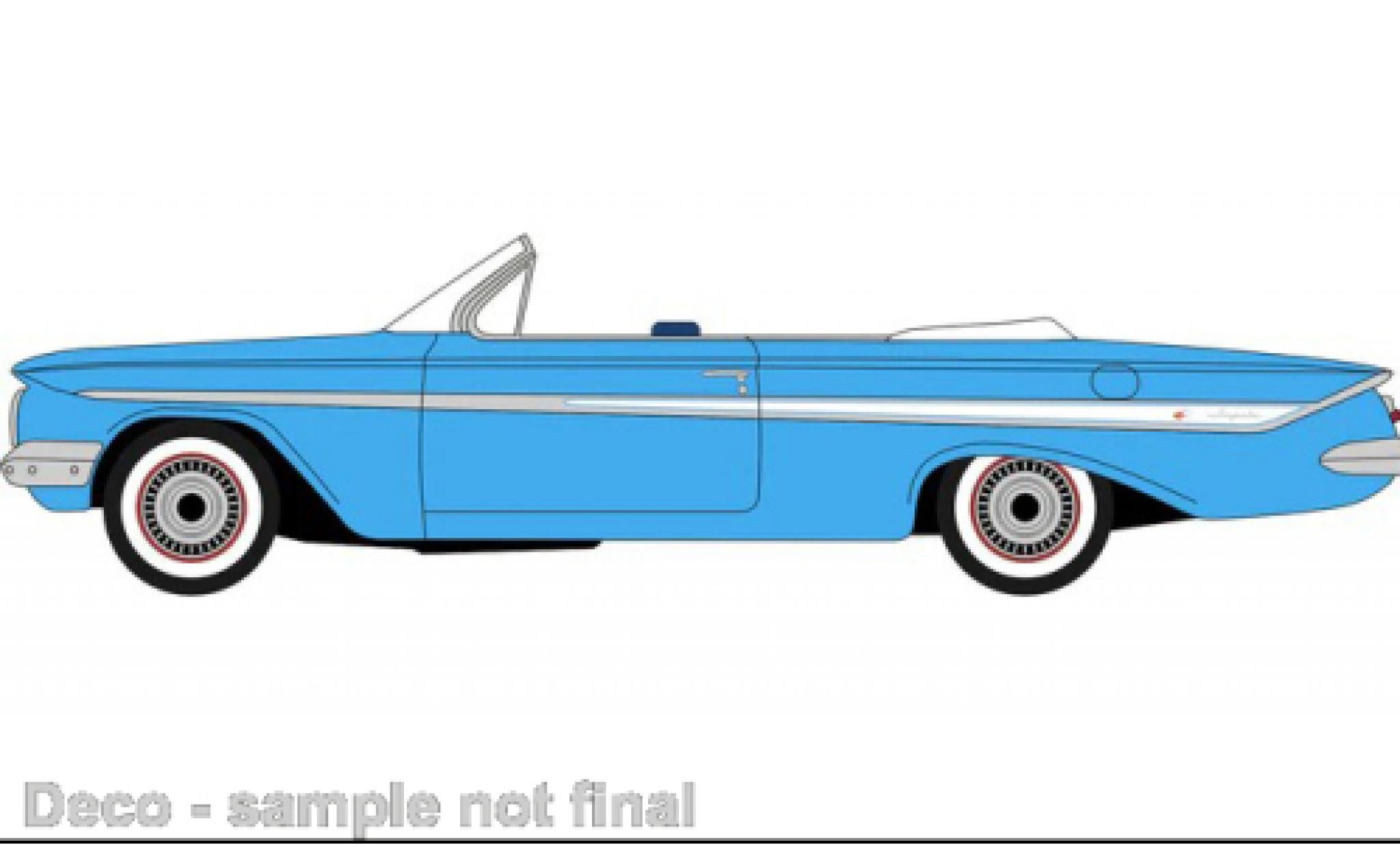Chevrolet Impala 1/87 Oxford Convertible blue/white 1961 diecast model cars