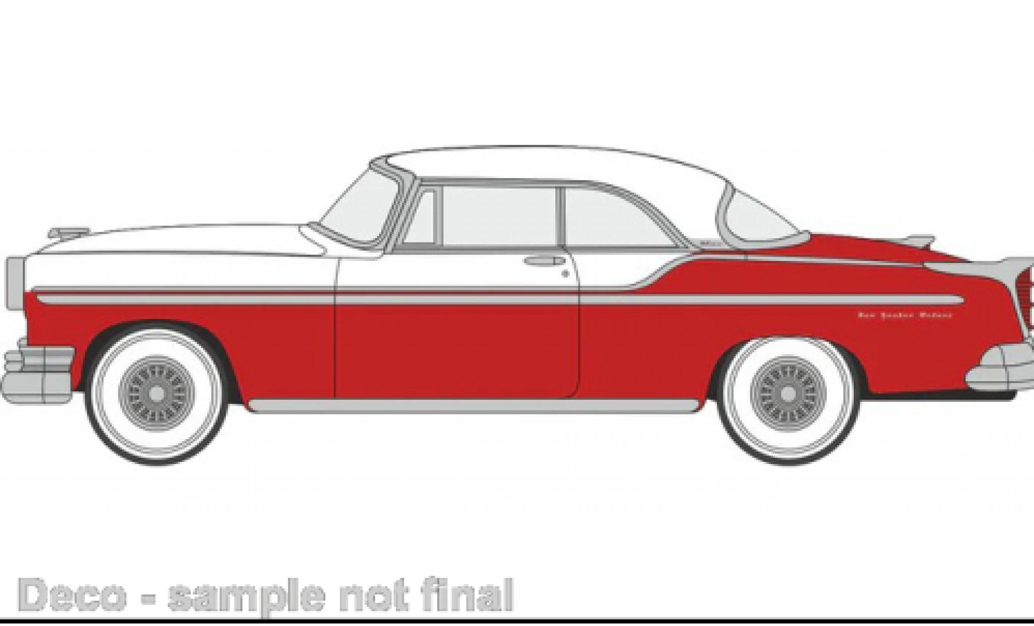 Chrysler New Yorker 1/87 Oxford Deluxe Coupe St.Regis red/white 1955 diecast model cars