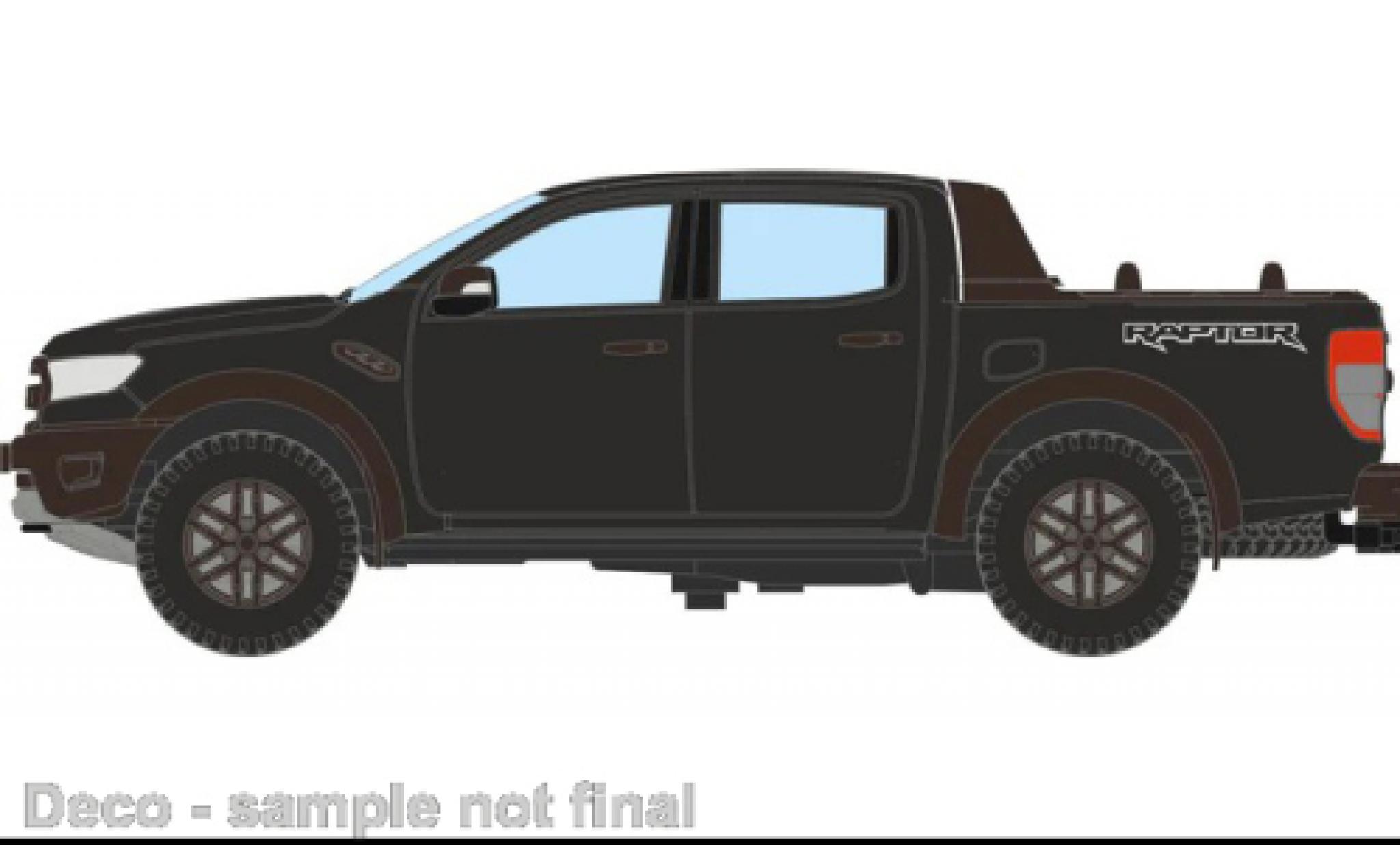 Ford Ranger 1/76 Oxford Raptor metallise black diecast model cars