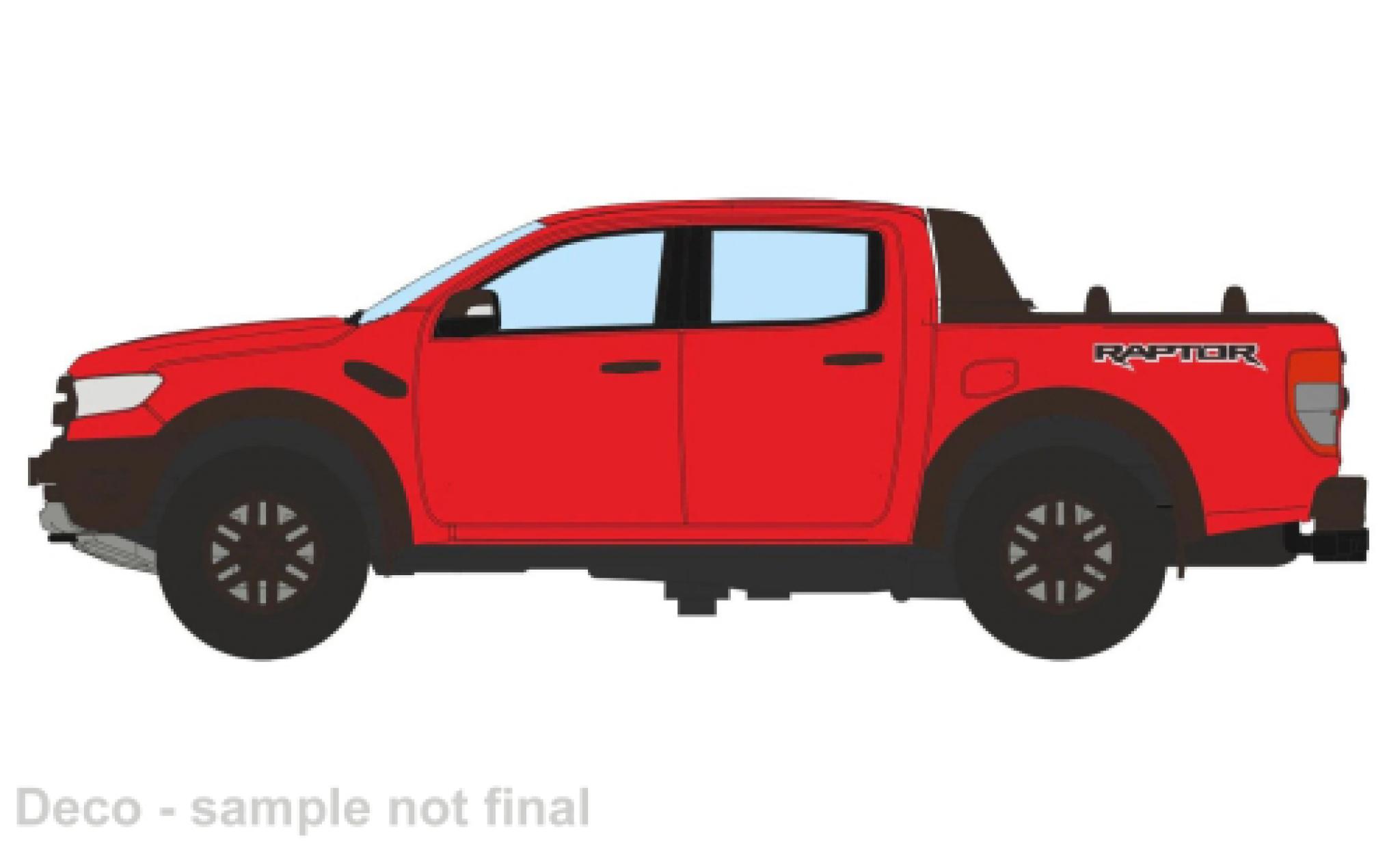 Ford Ranger 1/76 Oxford Raptor red diecast model cars