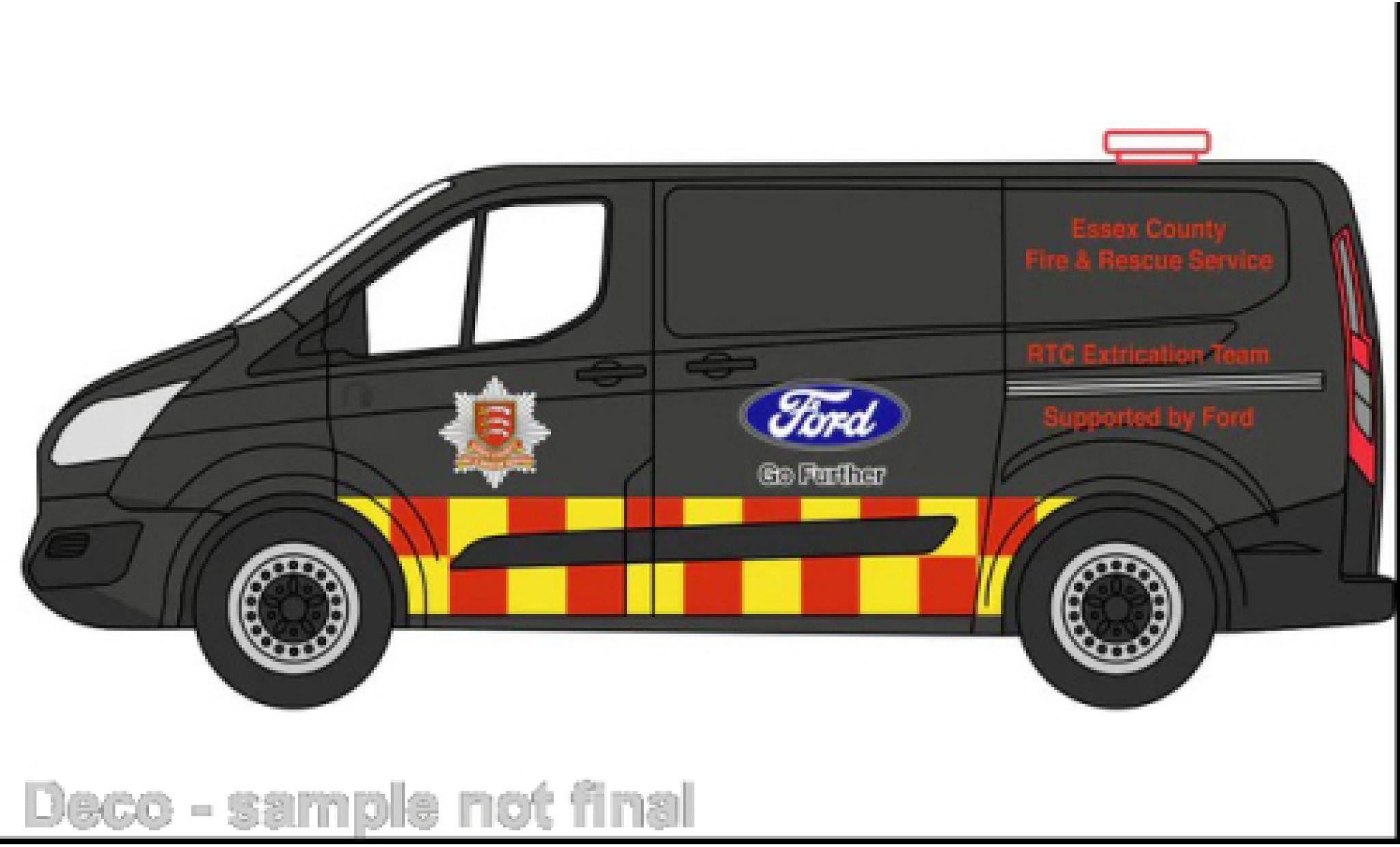 Ford Transit 1/76 Oxford Custom Essex County Fire & Rescue Service diecast model cars