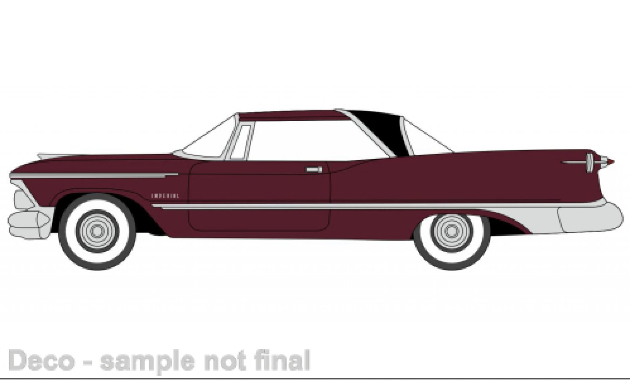 Imperial Crown 1/87 Oxford 2 Door Hardtop red fonc&eacute;/black 1959 diecast model cars