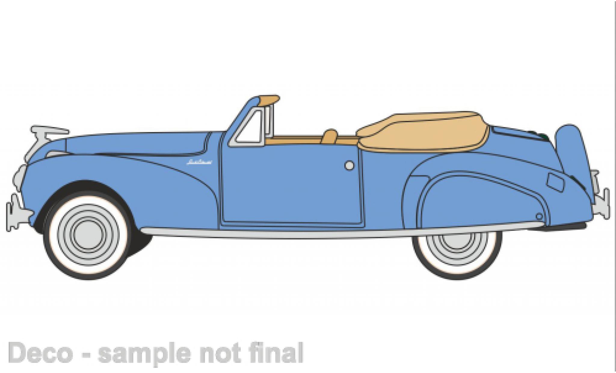Lincoln Continental 1/87 Oxford Convertible blue clair 1941 diecast model cars