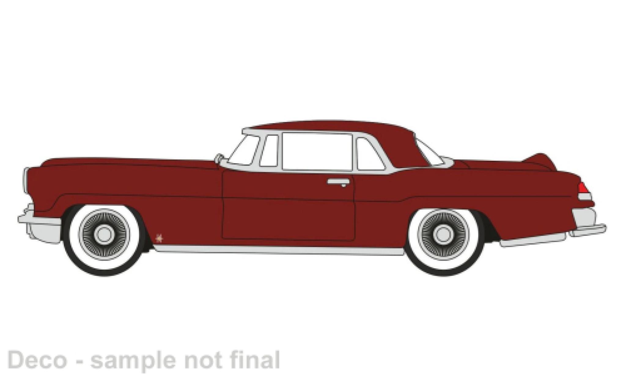 Lincoln Continental 1/87 Oxford MKII red fonc&eacute; 1956 diecast model cars