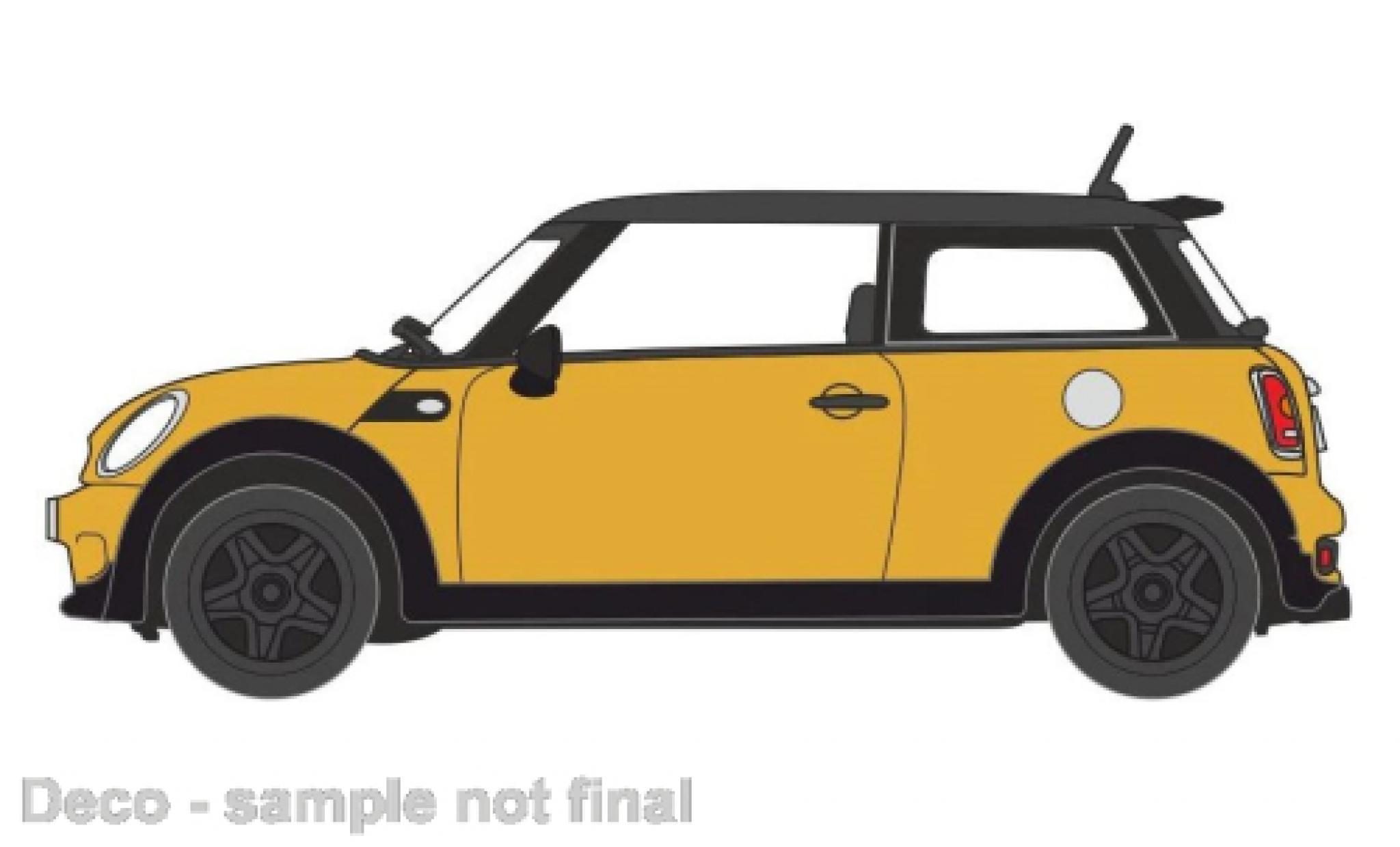 Mini Cooper 1/76 Oxford yellow/black diecast model cars